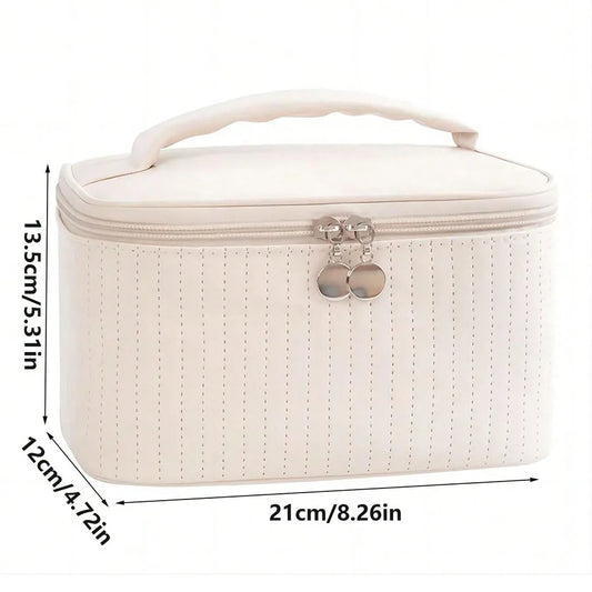 Fashionable PU Leather Makeup Case, Toiletry and Cosmetic Bag for Travel