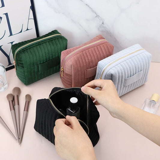 Travel Cosmetic Bag for Women, Padded Makeup Organizer and Purse Pouch